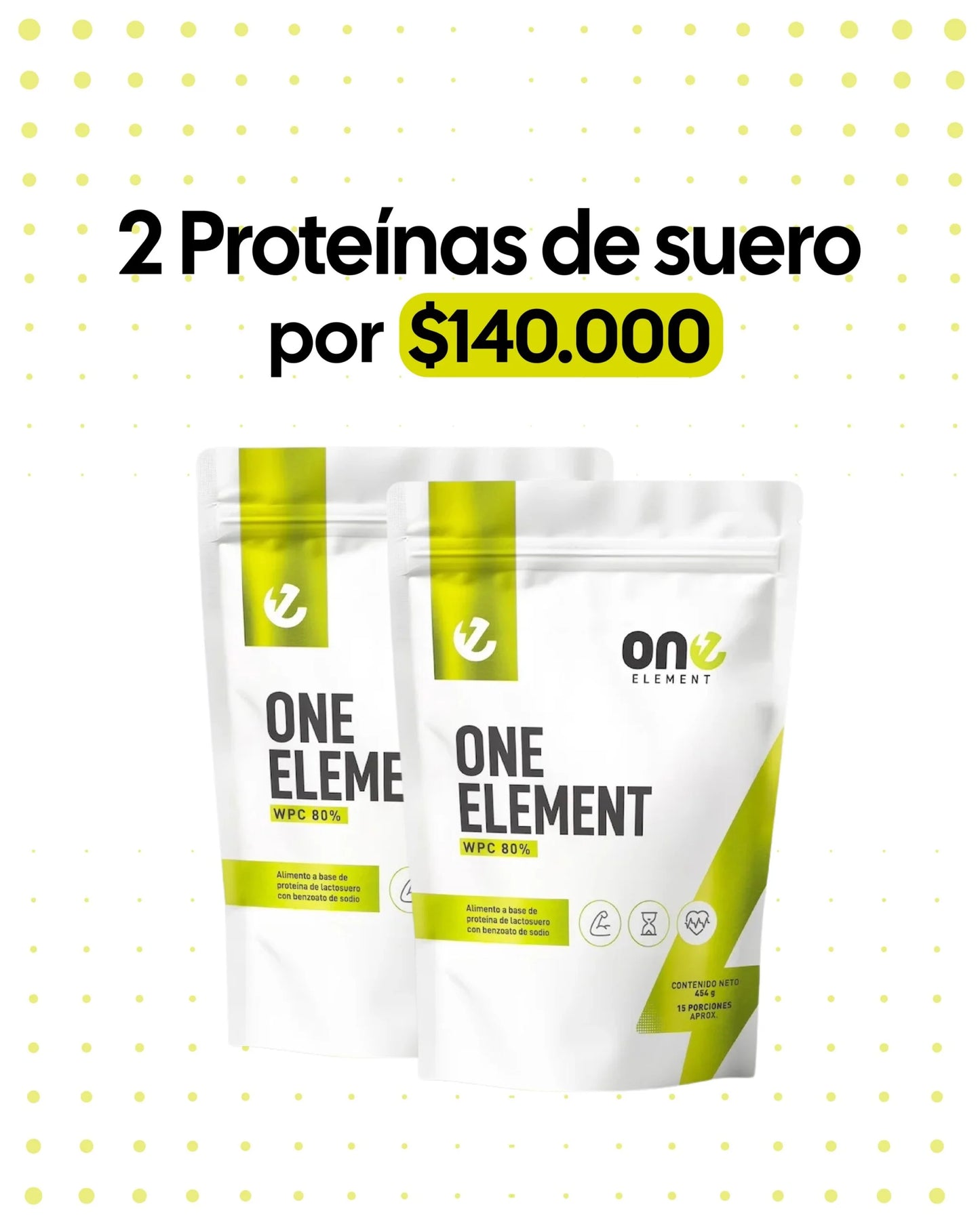 2 x Premium whey protein concéntrate (WPC80)